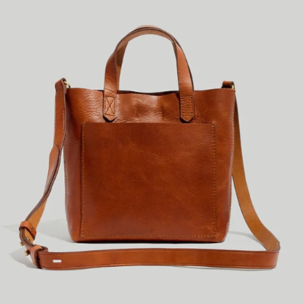 Madewell Small Transport Crossbody Brown Leather